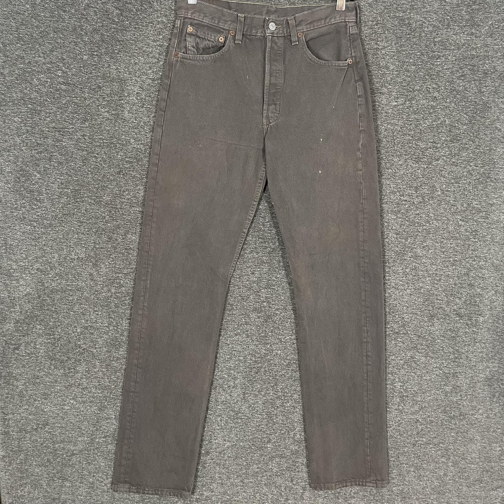 Vintage Levis 501 Jeans Mens 30x34 Brown Button Fly Straight Leg Made USA 90s